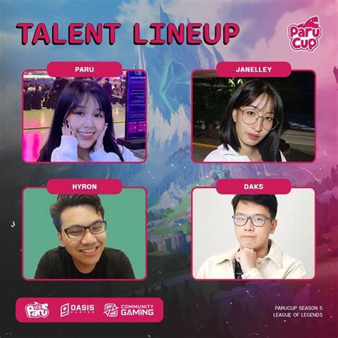 Paru Cup S5 April 14 16 On Twitter Heres Our Lineup Of Talents Who