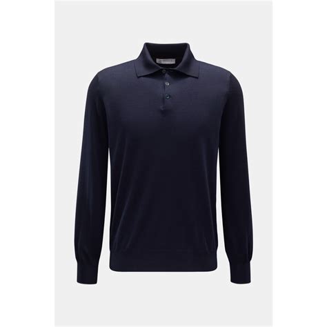 BRUNELLO CUCINELLI knit polo navy | BRAUN Hamburg