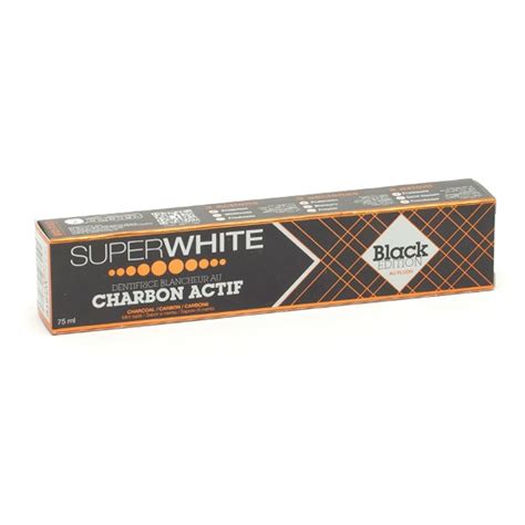 Super White Dentifrice Blancheur Au Charbon Actif Anti Taches