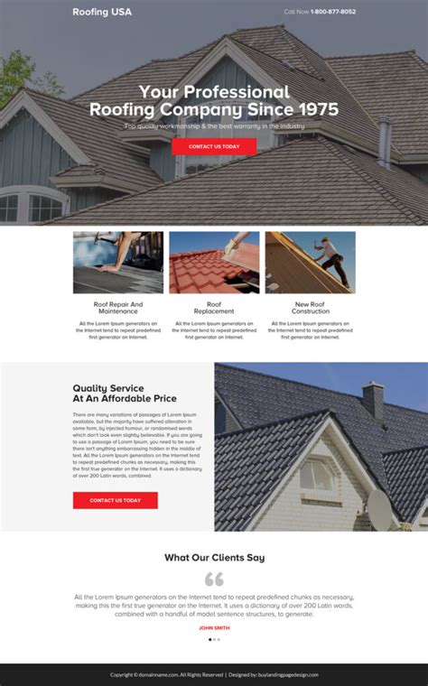 Best Roofing And Restoration Contractors Landing Pages