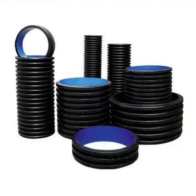 Reinforced HDPE Double Wall Pipe Inner Rib Carat Large Diameter