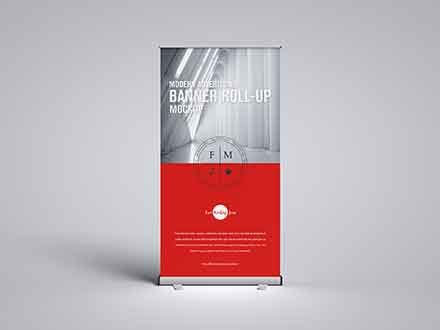 Free X Cm Rollup Mockup Psd