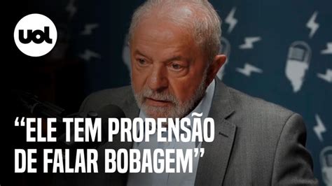 Lula no Flow Bolsonaro se comporta como se fosse pedófilo diz