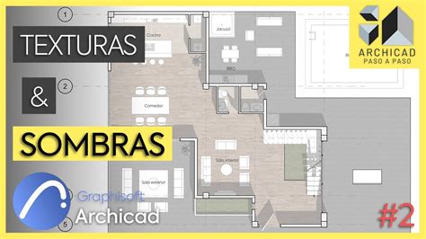 Gu A Planta Con Sombras Y Texturas F Cil Archicad Youtube