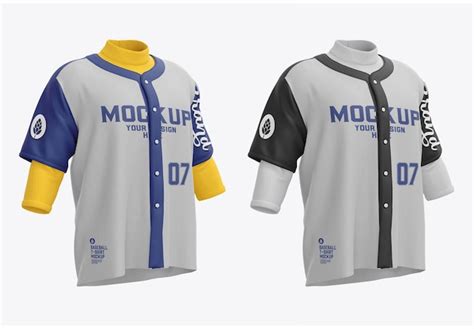 Premium PSD | Mens Baseball Tshirt Mockup