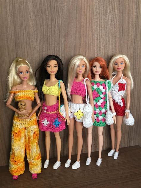 Pin De Bruh Em Barbie E Baby Alive Roupas De Croch Para Bonecas