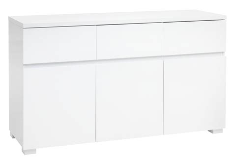 Sideboard Omme Doors White High Gloss Jysk