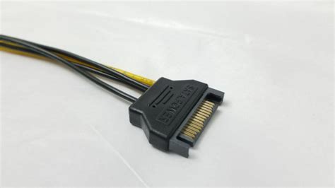 1 X Sata 15 Pin To Pci E Pcie 6 Pin Card Power Cable 8 Inches Ebay