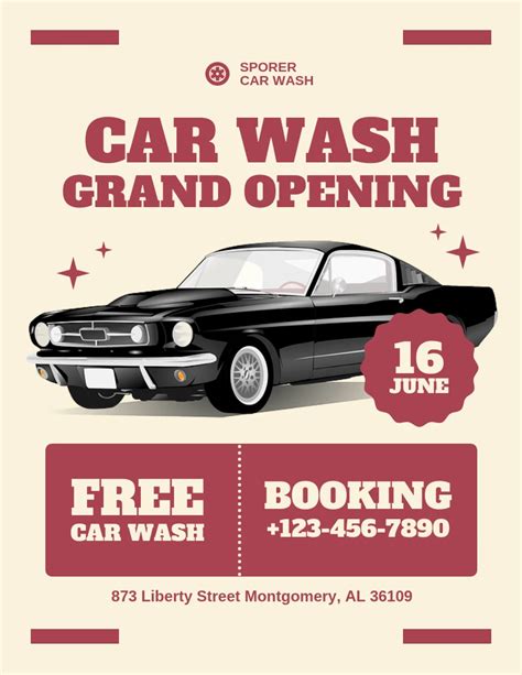 Car Wash Grand Opening Flyer Template Venngage