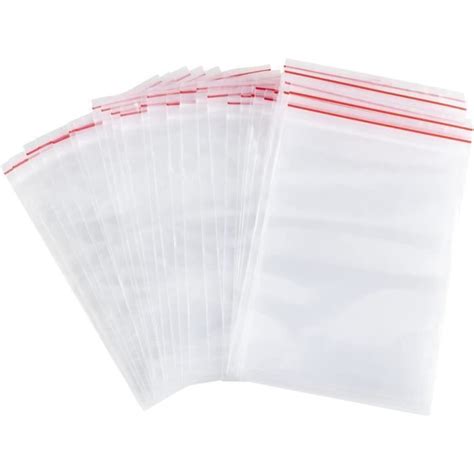 Pcs Sachets Zip Sachet Zip Refermables Transparent Pochette Zip