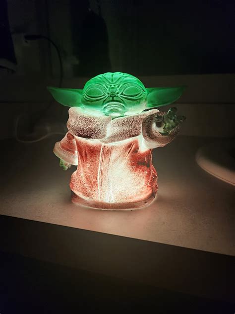 Starwars Baby Yoda Grogu Gift Light Fan Art - Etsy