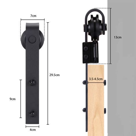 Kit de Quincaillerie pour Porte Coulissante Système de Rail Suspendu