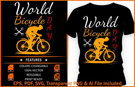 World Bicycle Day T Shirt Design Graphic By Prantoart99 · Creative Fabrica