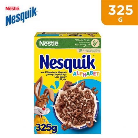 Buy Nesquik Whole Grain Less Sugar Alphabet Corn Flakes G