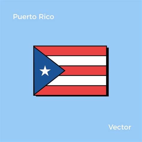 Premium Vector | Puerto rico flag vector