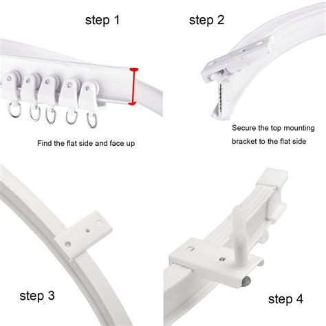 Supermmark Feet Flexible Bendable Curtain Track Straight Curved