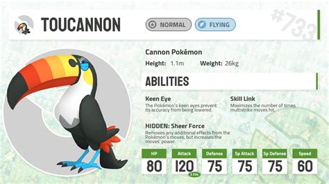 #0733 Toucannon - Pokecharms PokéDex