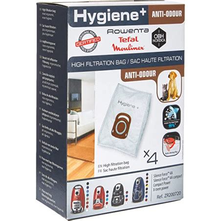 Sac Aspirateur Hygiene Zr Anti Odour Accessoire Origine Rowenta