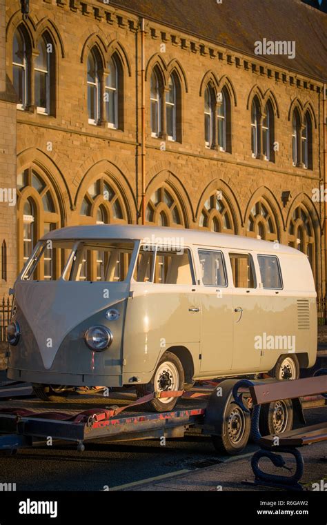 A Classic Iconic Two Tone VW Volkswagen Splitty Campervan In The