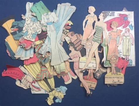 Lot Vintage Clipped Newspaper Paper Dolls 30 Pieces Antique Price