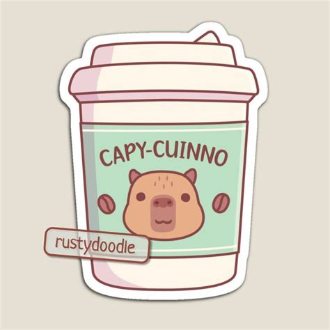 Cute Capybara Capyuccino Coffee By Rustydoodle Capybara Cute Doodles