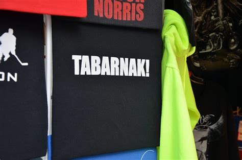 Tabarnak! | A t-shirt for sale in a Quebec City store window… | Flickr
