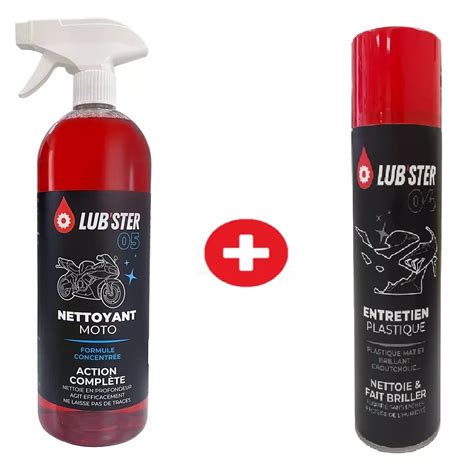 Pack Entretien Lub Ster Nettoyant Plastique 400mL Moto Clean 1L