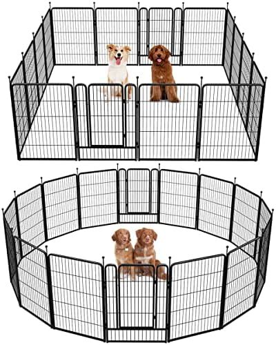 Giantex 40 Inch Dog Fence With Door 168 Panels Dog