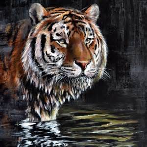 Tiger acrylic painting demonstration - Lachri Fine Art