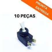 Kit 10 peças Chave Interruptor de Alavanca Plástica Unipolar CS 301D