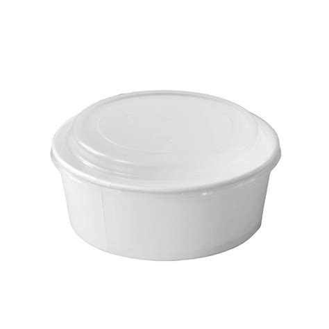 Bol Salade Ml En Carton Blanc Avec Couvercle En Pet Les Pi Ces