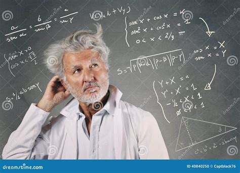 Eccentric Scientist In Lab Holding Clipboard Stock Photography ...