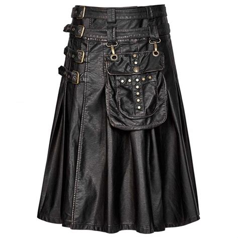 Gothic Leather Kilt