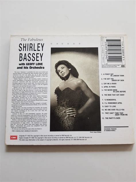 Cd The Fabulous Shirley Bassey Hobbies And Toys Music And Media Cds And Dvds On Carousell