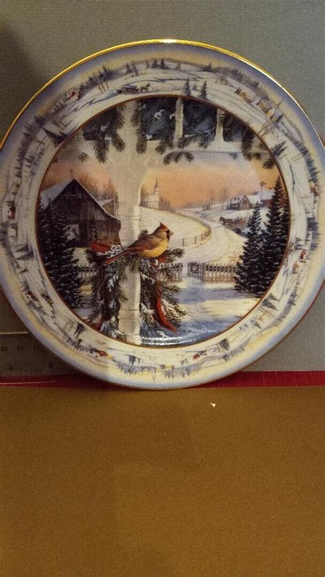 Vintage Bradford Exchange Limited Edition Plate Pinegrove S Winter