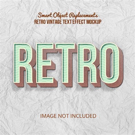 Efeito de texto estilo vintage retrô PSD Premium