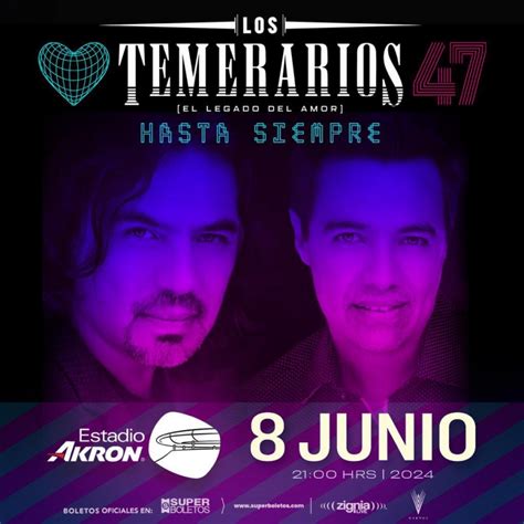 Los Temerarios en el Estadio Akron de Guadalajara Junio 2024 Dónde