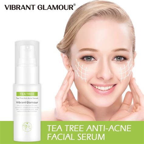 Vibrant Glamour Tea Tree Anti Acne Facial Serum Treatment Acne Oil