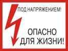 Под напряжением! Опасно для жизни!, 30х15 см