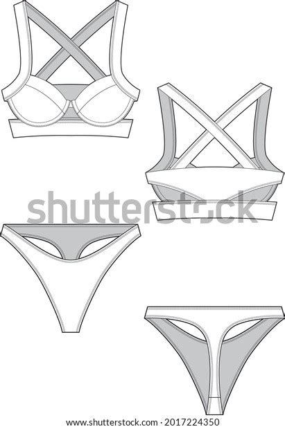 Editable Bikini Vector Woman Changeable Colour Stock Vector Royalty Free Shutterstock