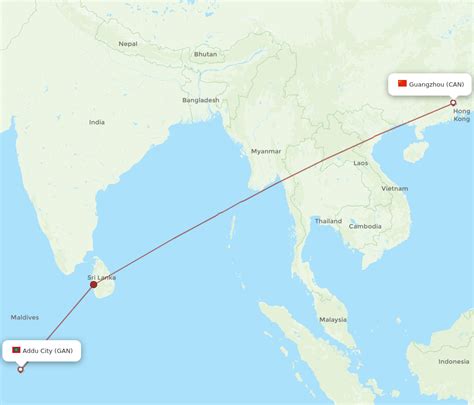 All Flight Routes From Gan Island To Guangzhou Gan To Can Flight Routes