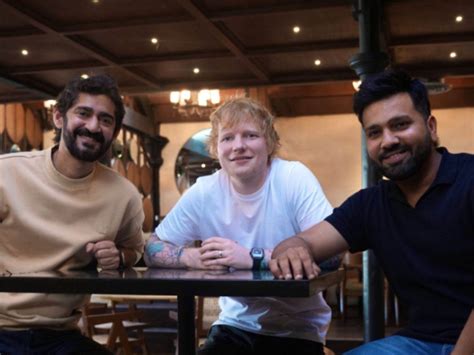 "What’s cooking here?" Rohit Sharma meets music sensation Ed Sheeran in ...