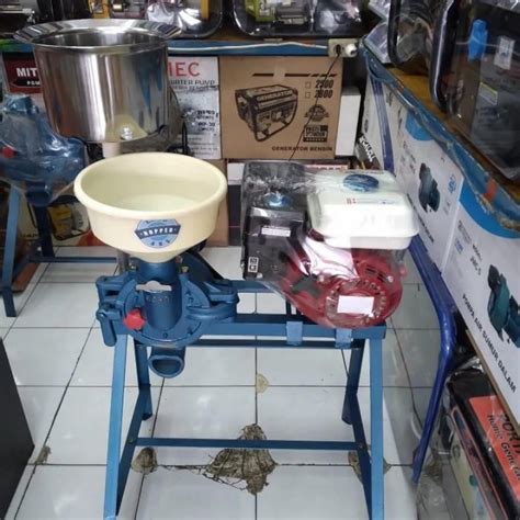 Jual Mesin Giling Tahu Tempe Kedelai 6 Mesin Penggerak GX160 Siap