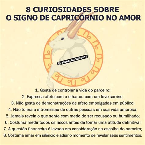 8 curiosidades sobre o signo de Capricórnio no amor Beijos da Maria