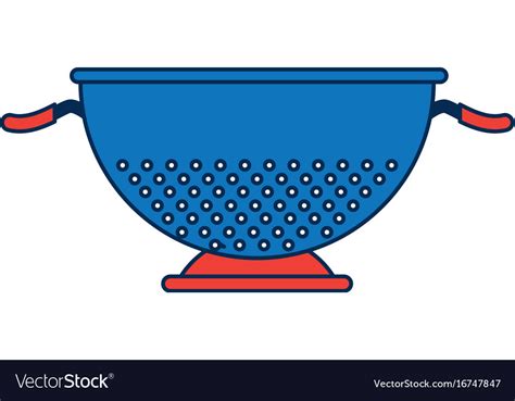 Metal Kitchen Strainer Cooking Element Icon Vector Image