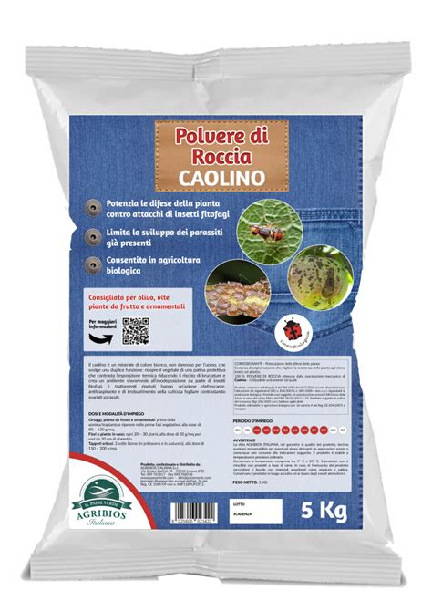 Caolino Polvere Di Roccia Bio Sacco Kg Agro Re