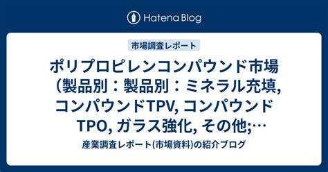 ポリプロピレンコンパウンド市場（製品別：製品別：ミネラル充填 コンパウンドtpv コンパウンドtpo ガラス強化 その他 エンド