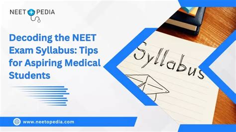 Ppt Decoding The Neet Exam Syllabus Tips For Aspiring Medical