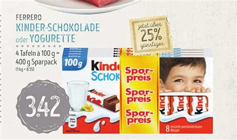 Ferrero Kinder Schokolade Oder Yogurette Angebot Bei Edeka Struve