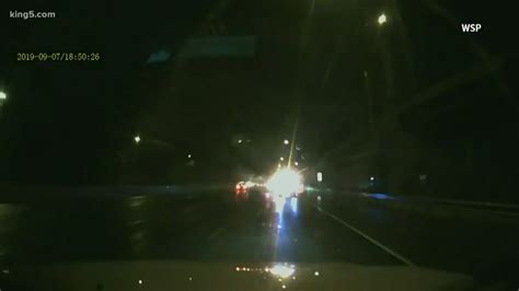 Watch Suspected Drunk Driver Crash Into Back Of Washington State Patrol